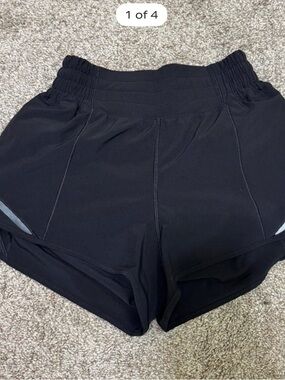 lululemon athletica Black Athletic Running Shorts